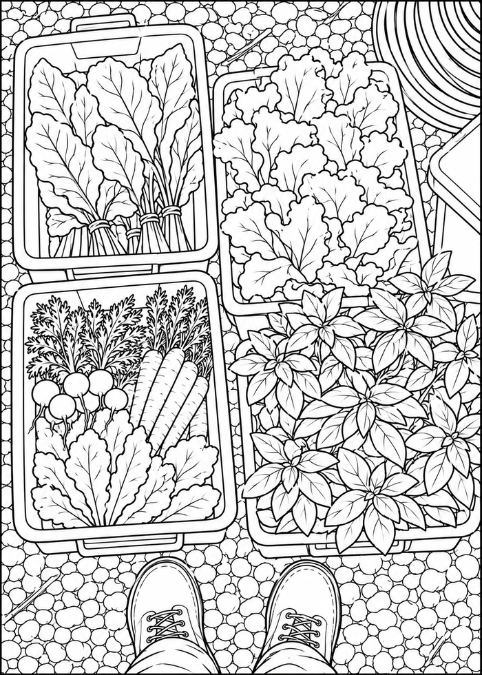 Coloring Page - #27 "Harvest" - FREE WITH ANY ORDER